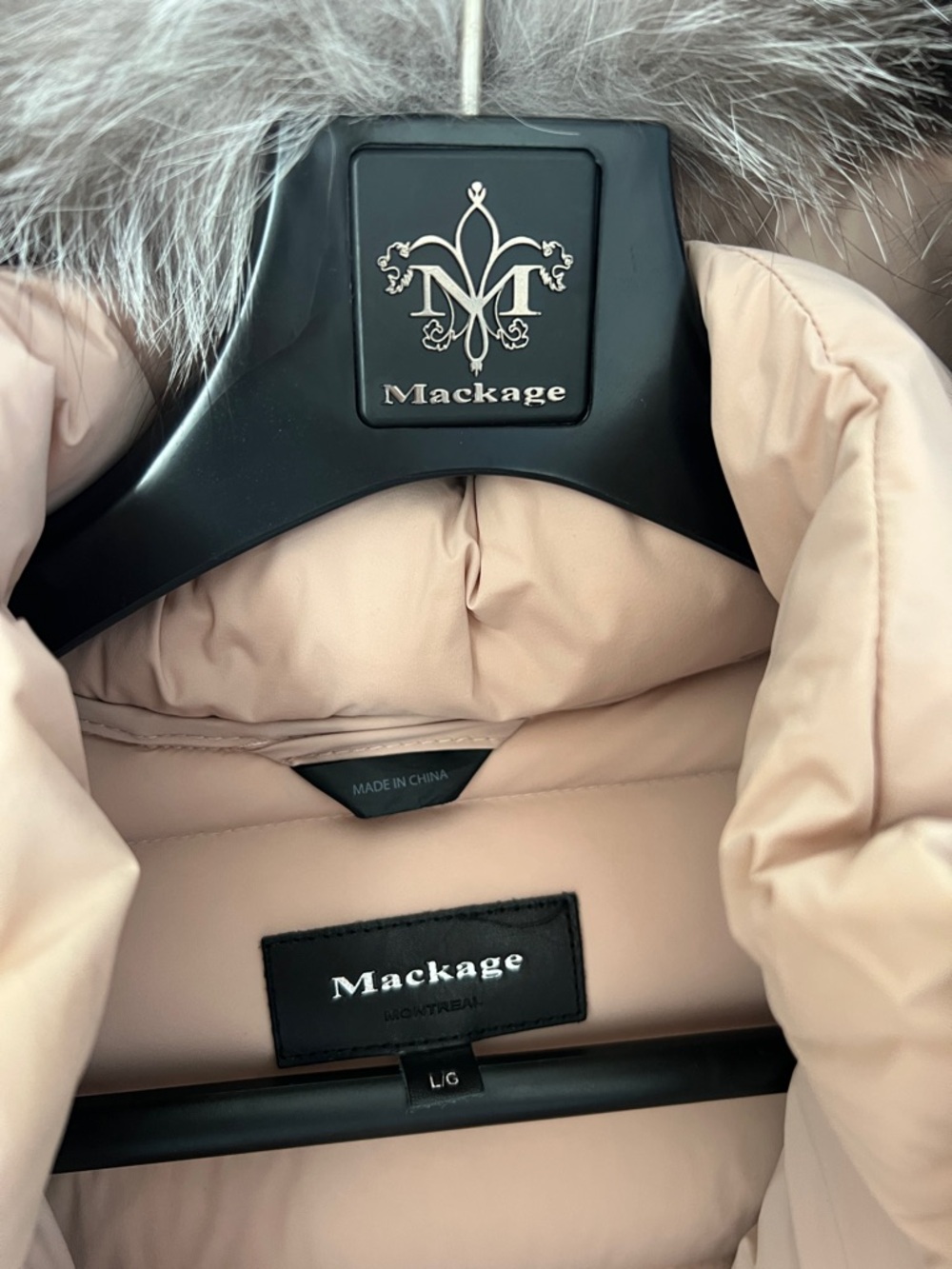 Mackage Quilted Down Jacket with Fur Trim - Picture 2 of 4
